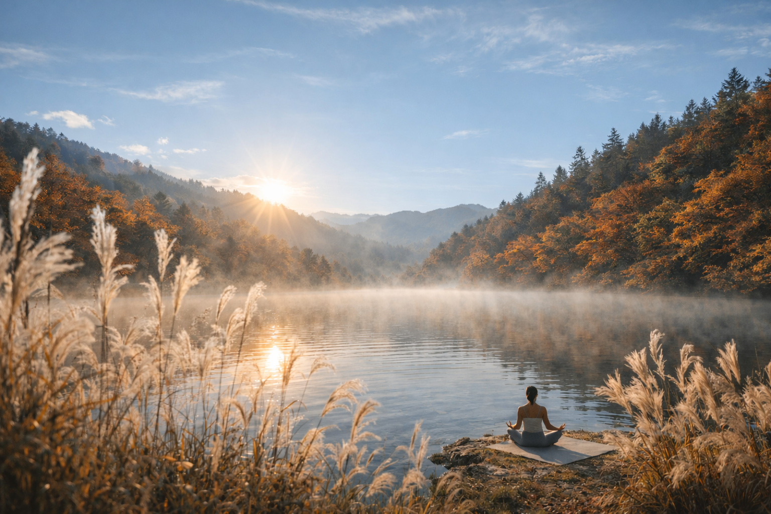秋の湖